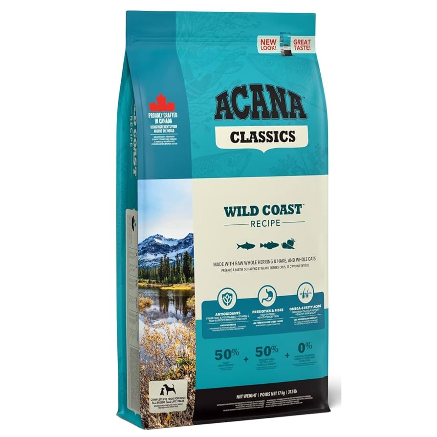 アカナ　ワイルドコーストレシピ　17kg Amazon.co.jp: アカナ ワイルドコースト レシピ 犬用 17kg×2袋入